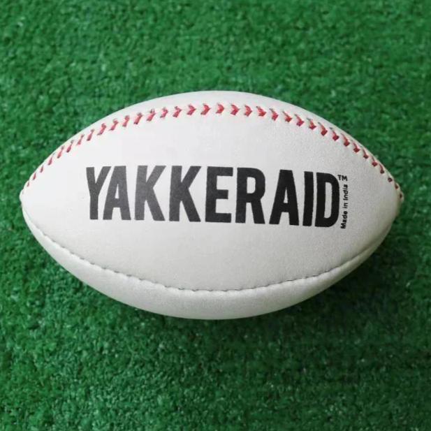 Close-up of Yakkeraid training ball highlighting texture and design details