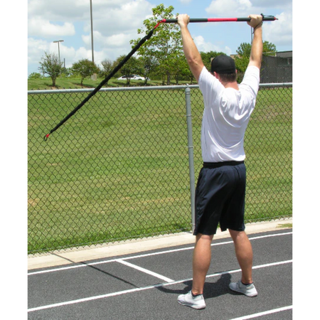 Athlete executing one-sided resisted arm raises with the KHAOS® Pivoter, engaging shoulder stability, control, and strength during dynamic resistance training.