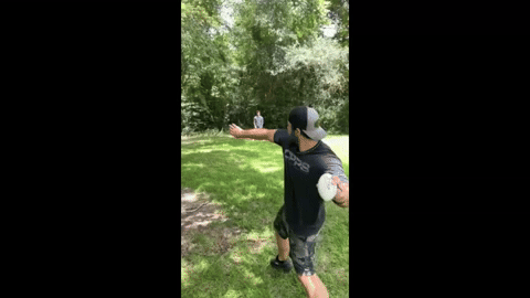 Animated image of an athlete training with the Yakkeraid to improve their slider.