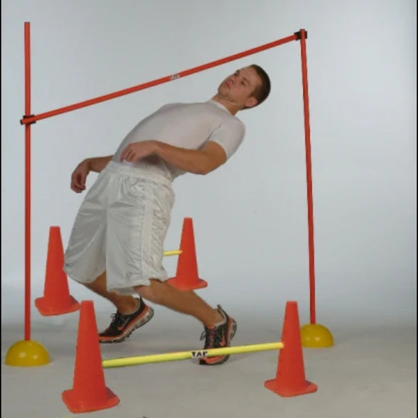 Indoor Limbo Set: Agility & Reaction Training with an athlete working on mobility and agility to increase athletic performance.