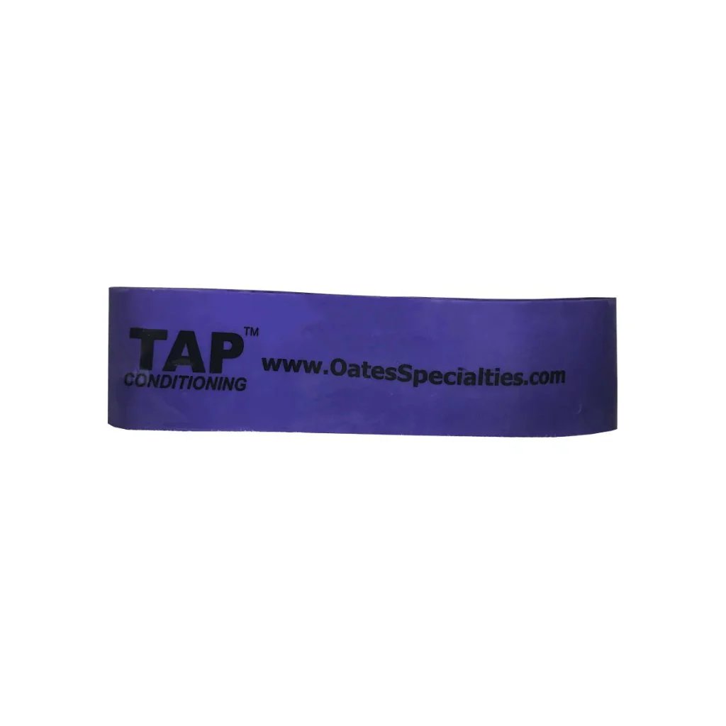 Purple Exercise Band (9" x 2") arranged in a loop on a clean surface, highlighting its ultra-wide profile and smooth texture.