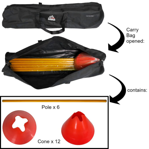 Agility Cone Set – 6" Hurdle Training Kit for Speed, Footwork & Coordination Drills — alternate view