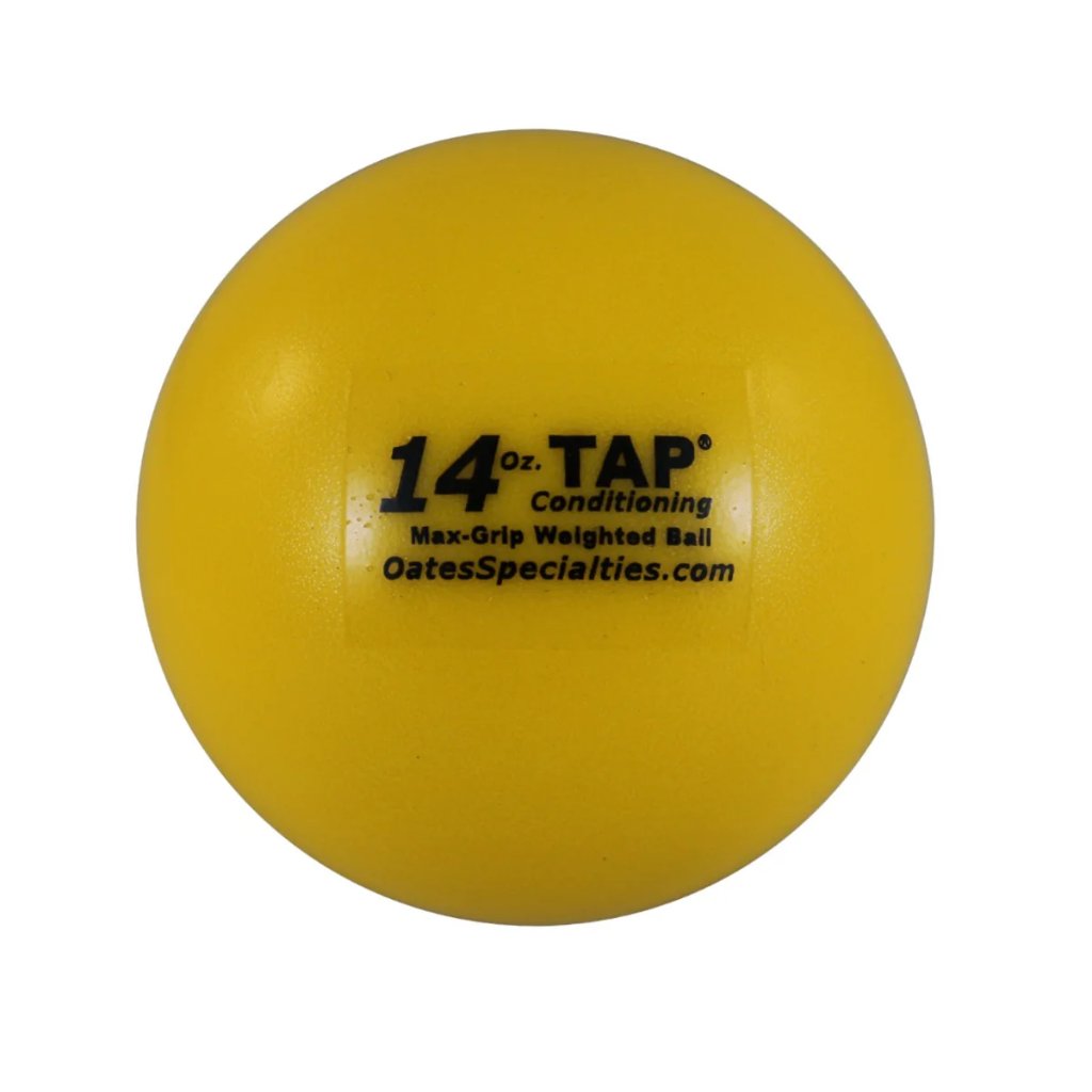 14oz Max-Grip Weighted Ball textured for better grip. Great for pivot picks, Marshalls, torques, and other arm action drills. This is a great weighted ball plyo for hitting. It helps the hitter center the barrel and the ball to create powerful and consistent contact.