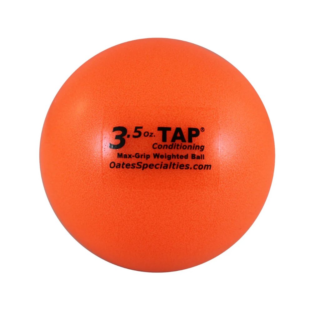 TAP Max-Grip 3.5oz underload weighted ball for baseball arm speed and velocity development