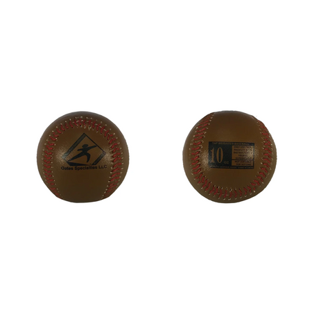 Weighted Baseball 10oz front and rear view
