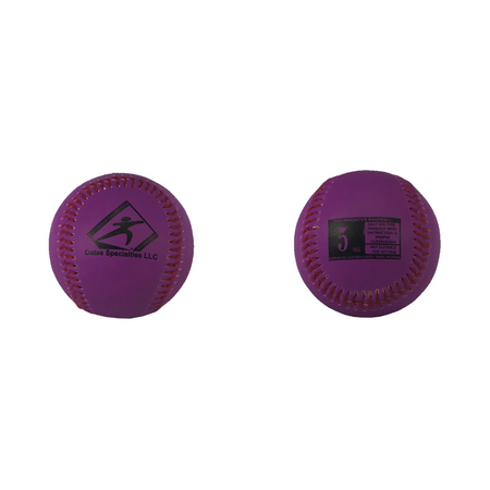 Weighted Baseball 5oz front and rear view