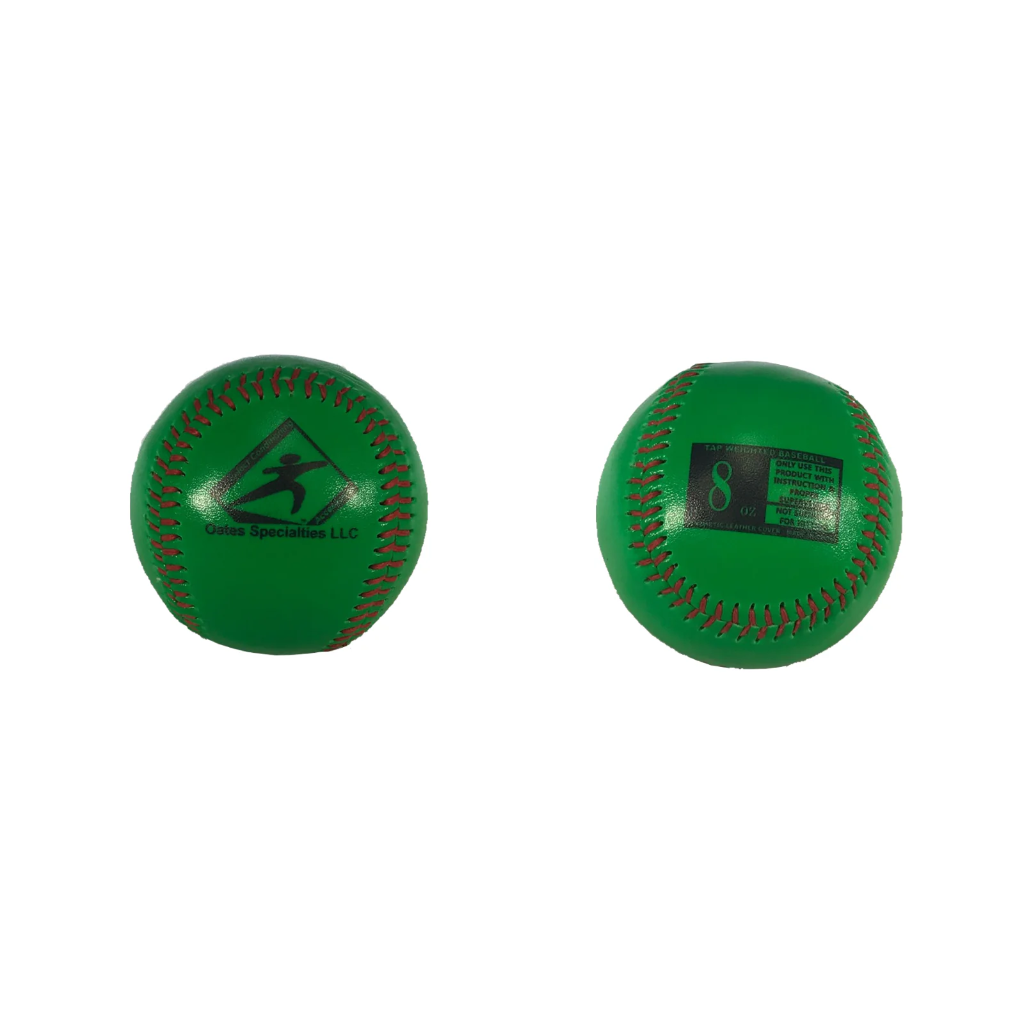 Weighted Baseball 8oz front and rear view