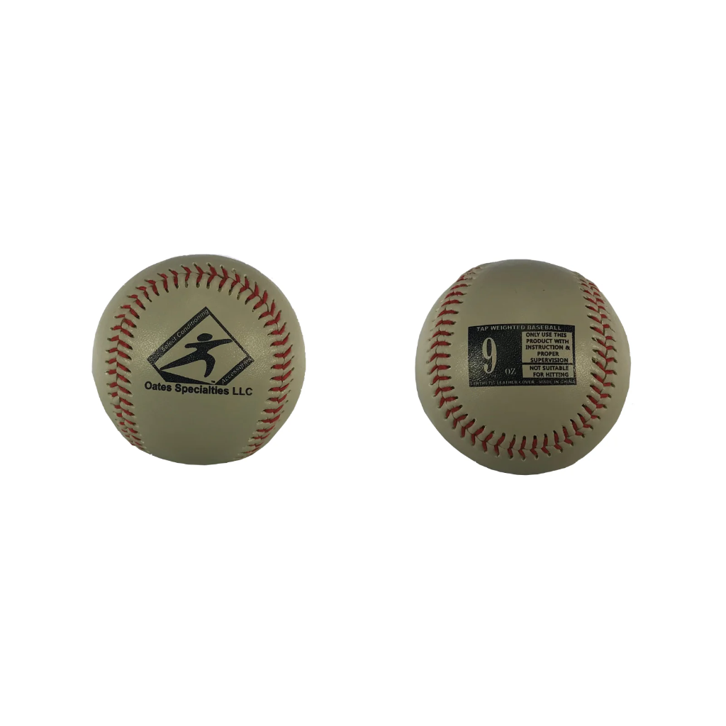 Weighted Baseball 9oz front and rear view
