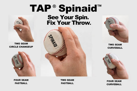Spinaid Blog Main Image featuring different grips for pitches.