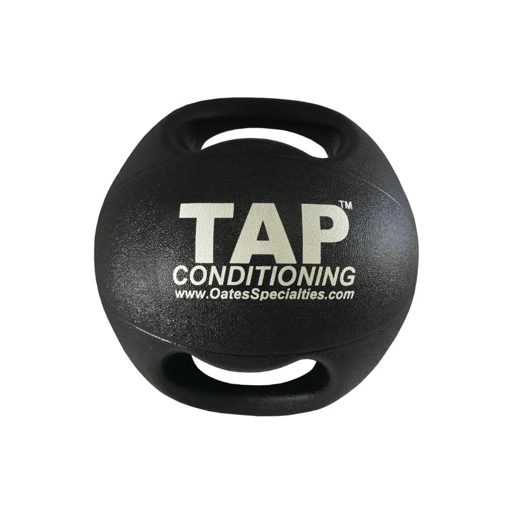 Back view of Double Handle Medicine Ball—showcasing dual-handle construction for enhanced grip and control during core strength, rotational power, and functional mobility exercises.