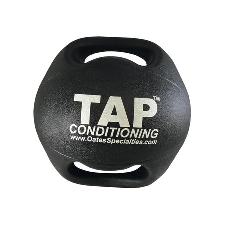 Back view of Double Handle Medicine Ball—featuring dual handles for secure grip and control during rotational strength, core training, and dynamic movement exercises.
