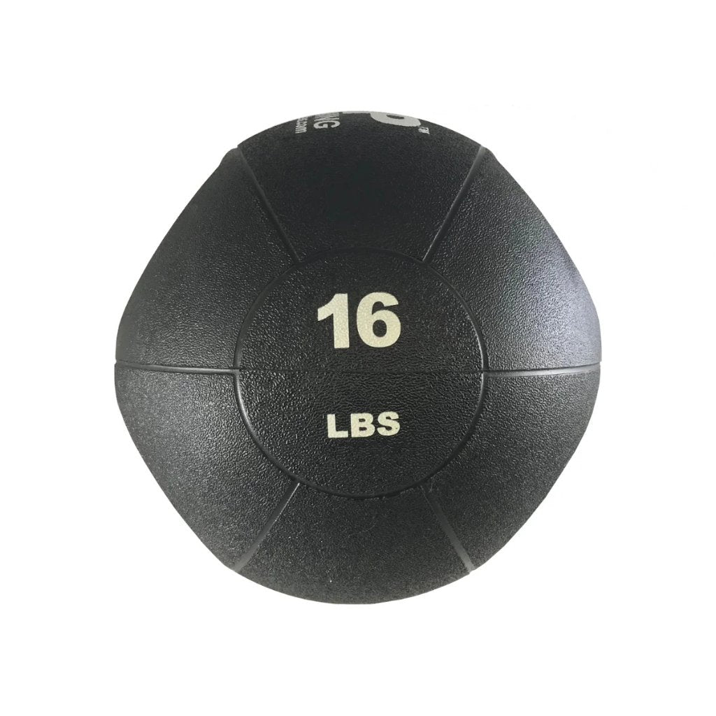 16 lb Double Handle Medicine Ball—heavyweight option for advanced strength training, core activation, and explosive rotational power development.