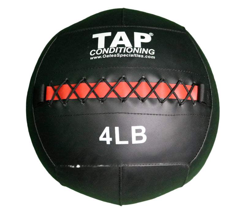 Soft Medicine Ball 4lb closeup. This ball is used for youth athletes or those looking for maximum explosiveness in tosses and slams.