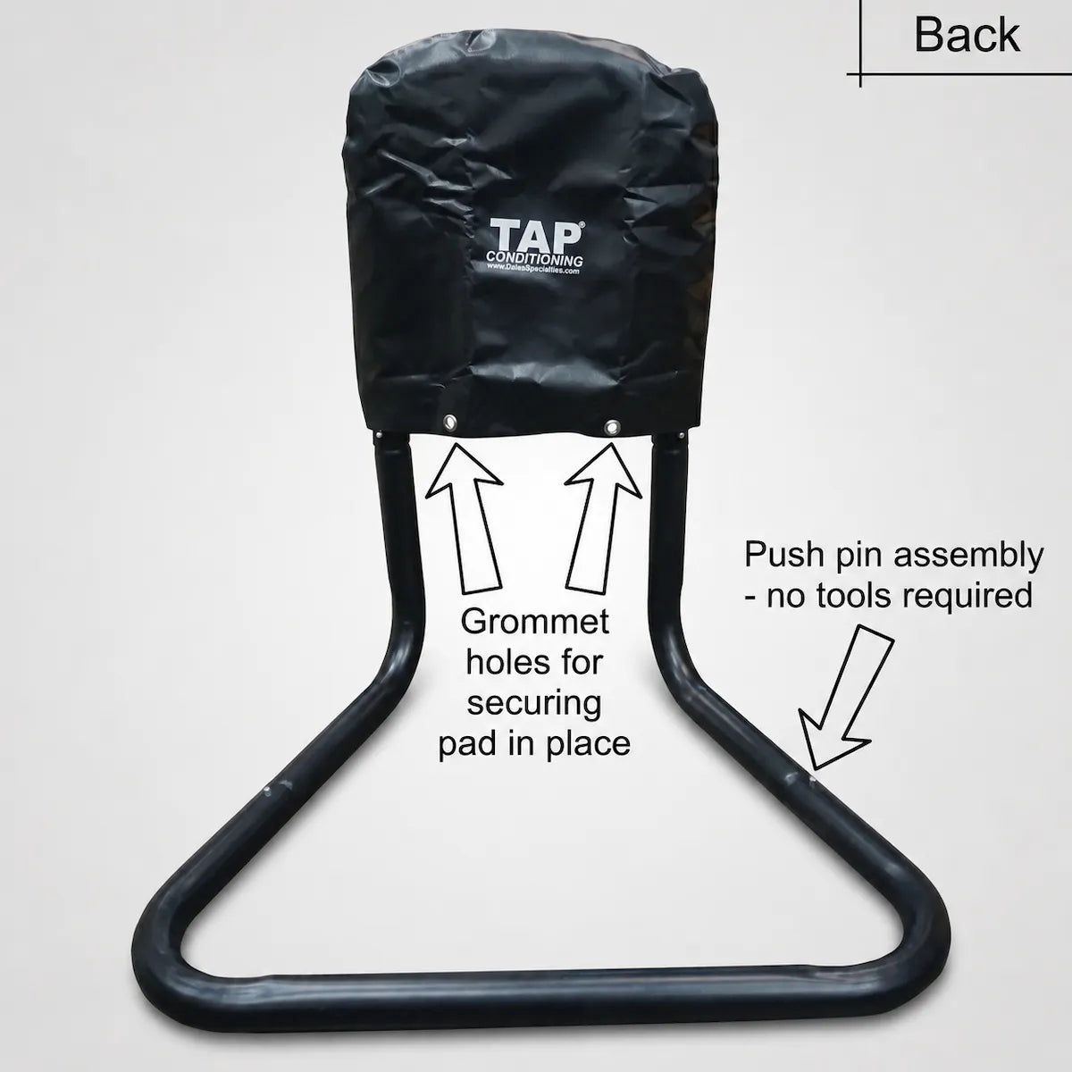 TAP® Advanced Command Trainer Target - Back view displaying durable grommets and mounting hardware for easy setup