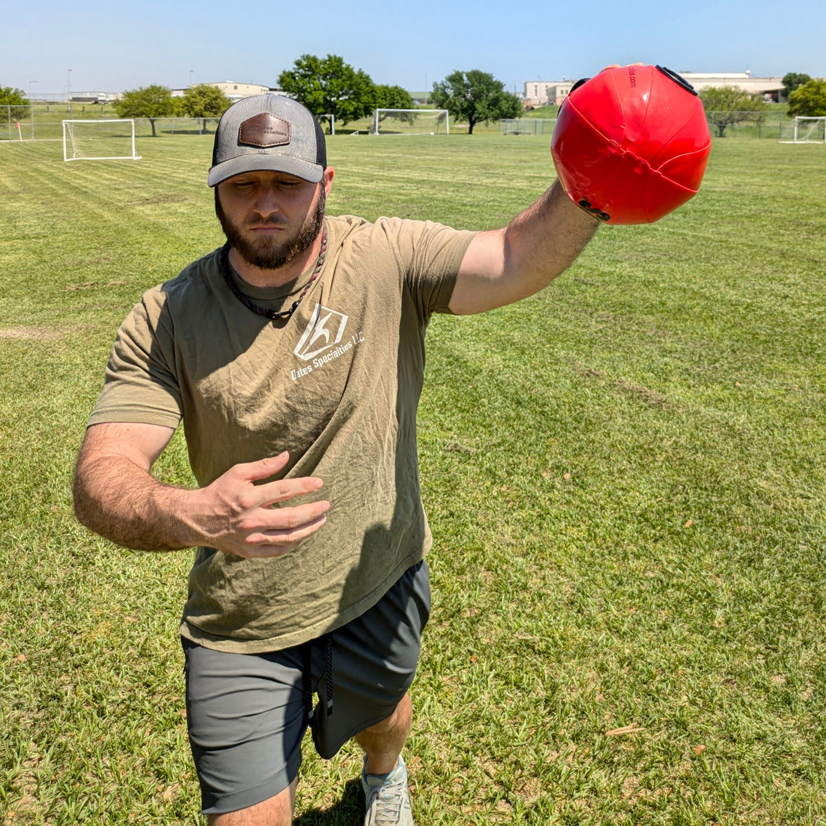 See the KHAOS® Shoulder Shaker™ in action! An athlete uses its unstable resistance during the pitching motion's ball release to enhance arm and shoulder stability and power.