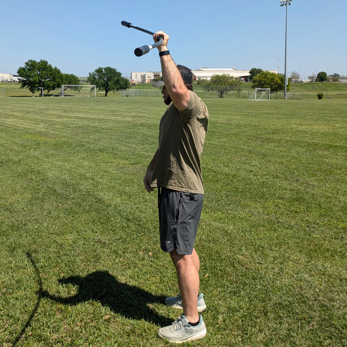 With the TAP® Shoulder Tube positioned overhead, the athlete actively moves the ends by engaging the shoulder and surrounding muscles, creating resistance throughout the upper body.