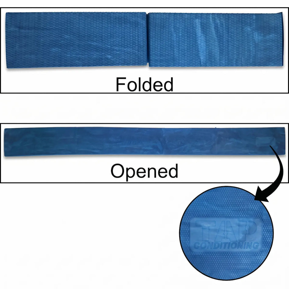 Folding Balance Beam shown in both folded and extended states, highlighting the high-density hardware design for lead-side stabilization and kinetic chain organization.