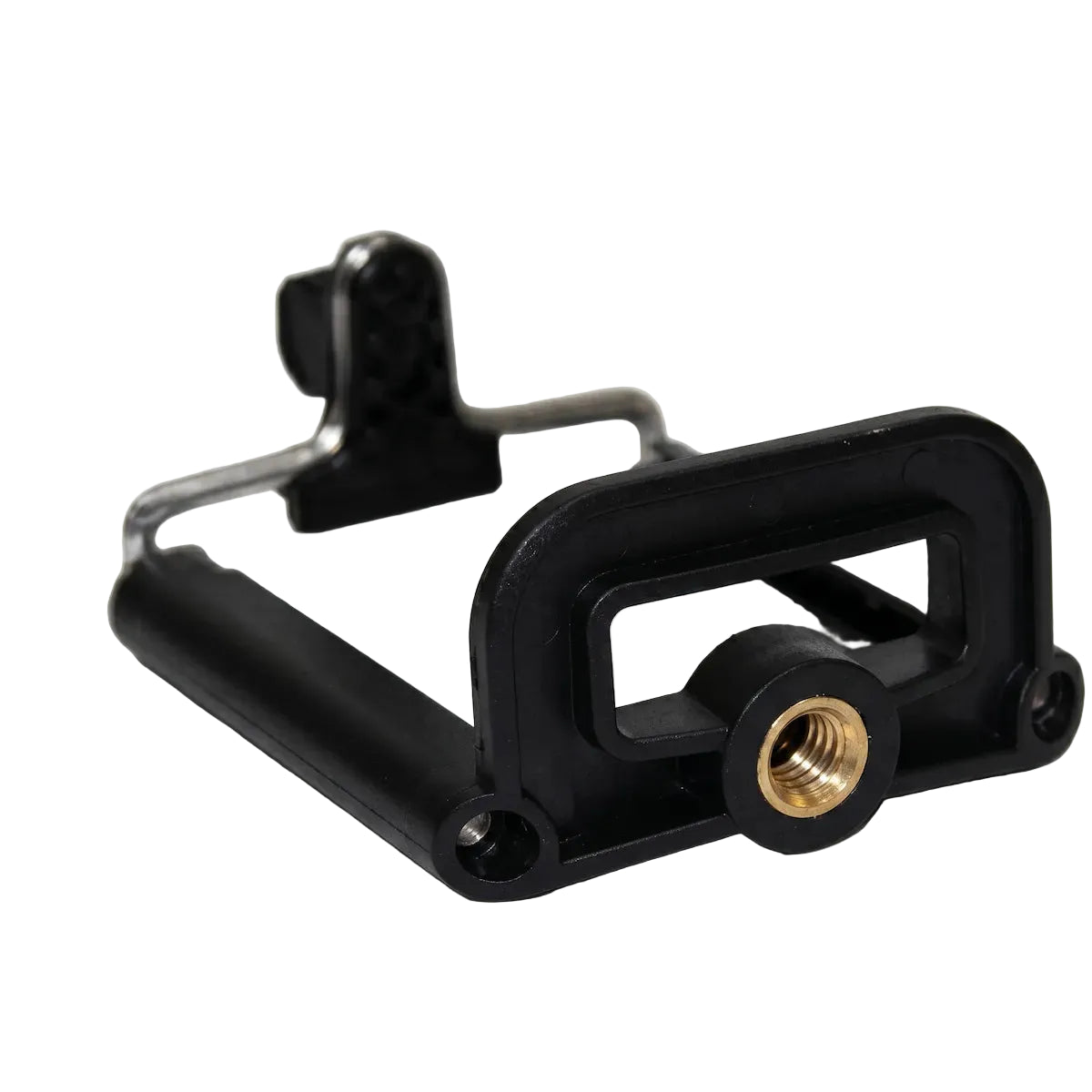 Universal mount securely holding the Ball Coach™ radar gun—ideal for stable, hands-free pitch speed tracking during training or gameplay.
