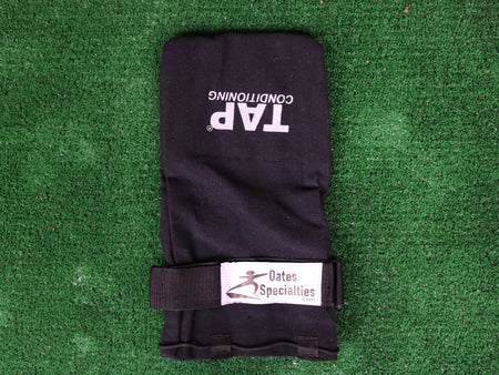 Product photo of the Baseball Training Sock highlighting all features including the new adjustable wrist strap.
