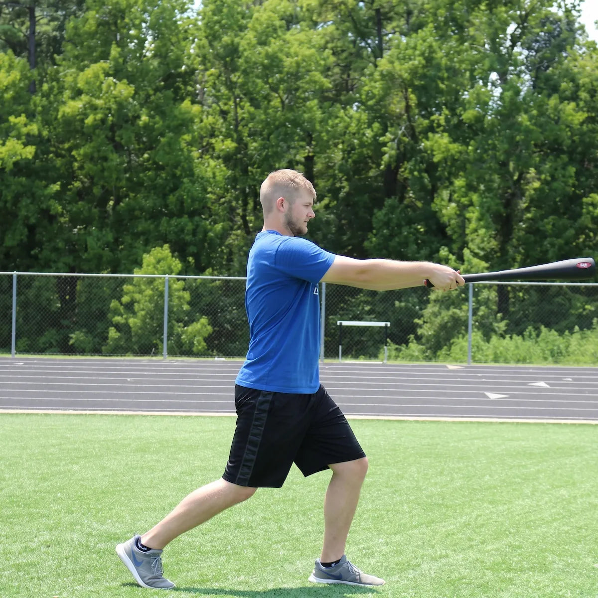 The TAP® Bell Club is in the forward position of the swing. This is where the hips are forward and glutes activated. This is the end range of motion for strengthening the posterior chain. 