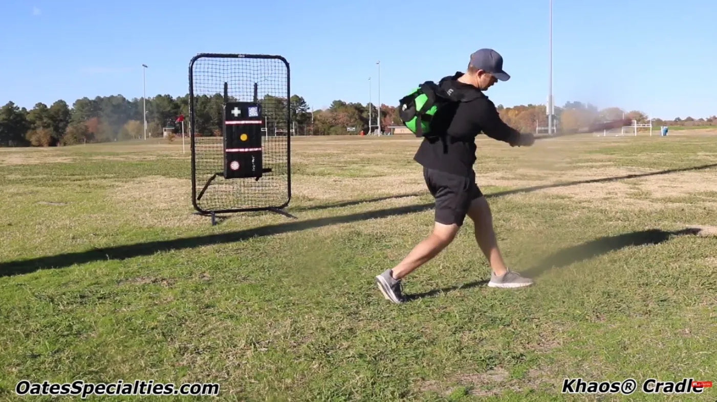 Khaos® Cradle — athlete wearing harness with Water Ball