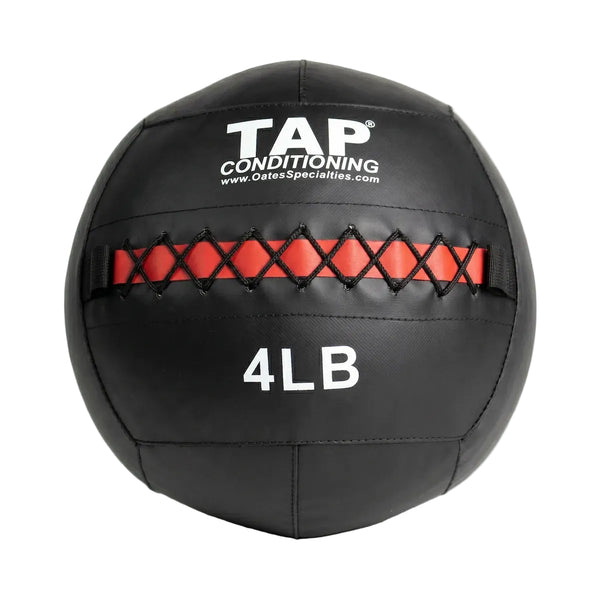 Soft Medicine Ball 4lb closeup. This ball is used for youth athletes or those looking for maximum explosiveness in tosses and slams.