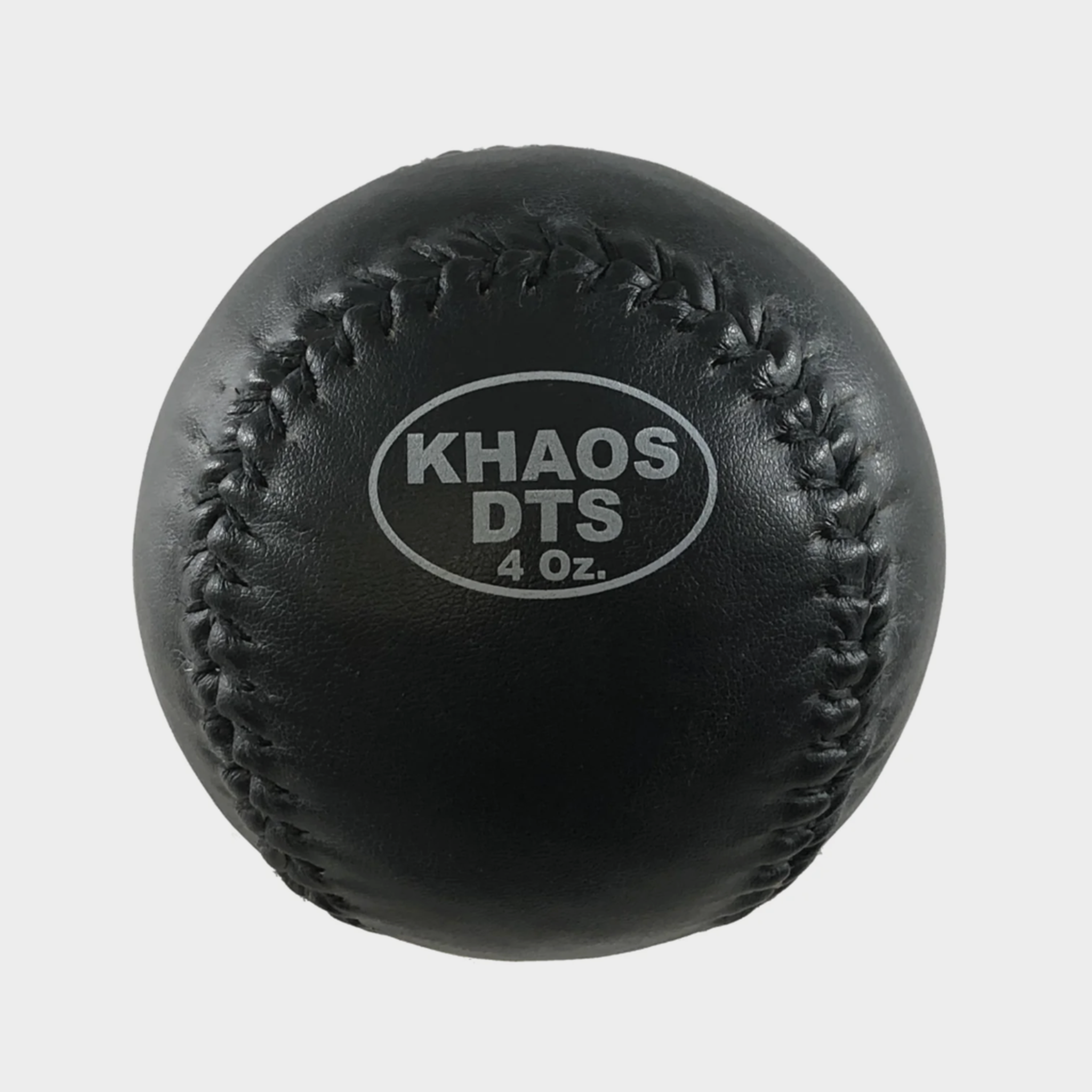 Close-up of the 4oz DTS Weighted Ball, showcasing its compact design, textured surface, and durable construction for precision training and grip control.