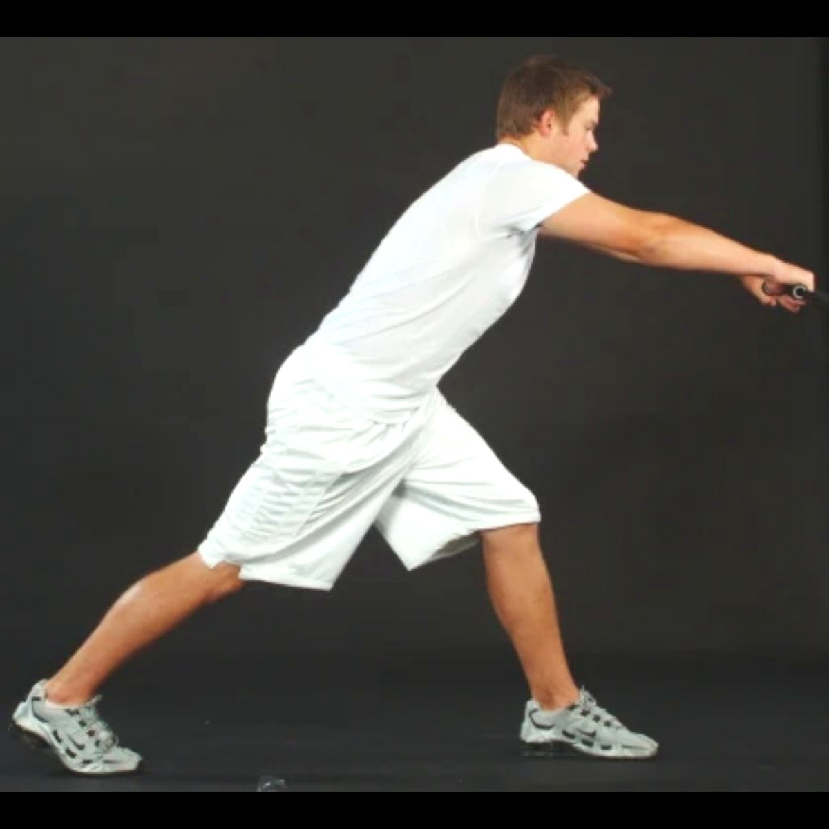 Dynamic Arm Tubing in front of body being prepared for full reverse extension