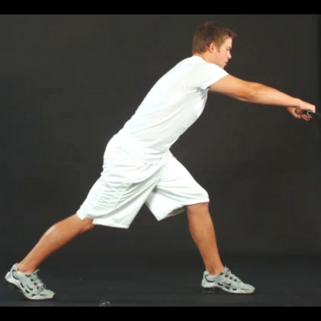 Dynamic Arm Tubing in front of body being prepared for full reverse extension