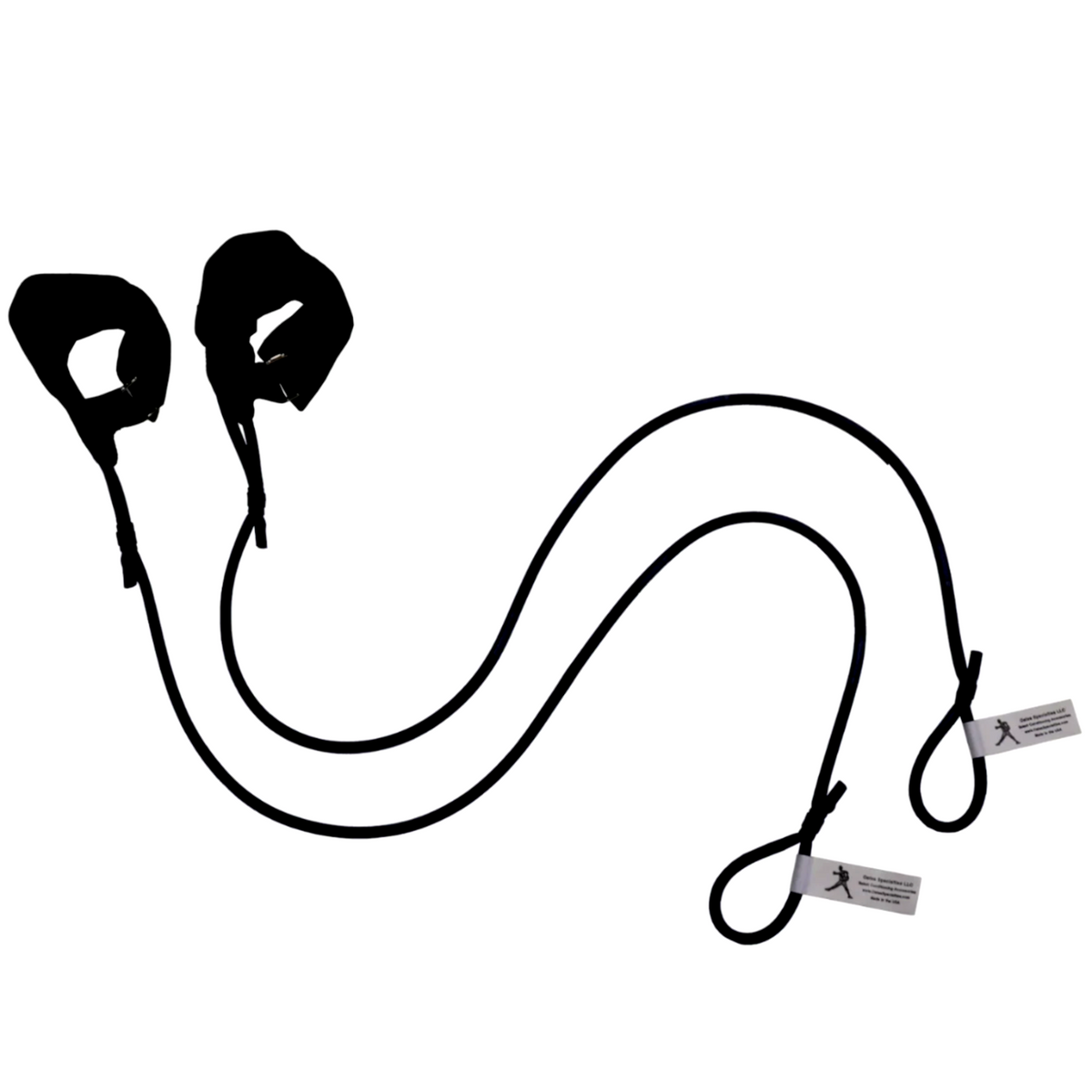 The Blue TAP® Pitcher's Friend Resistance Tubing featuring synthetic leather wrist cuffs for distal unloading. This resistance level is calibrated for junior high athletes transitioning toward consistent arm-care routines, emphasizing shoulder stability and rhythm through a secure, hygienic interface.