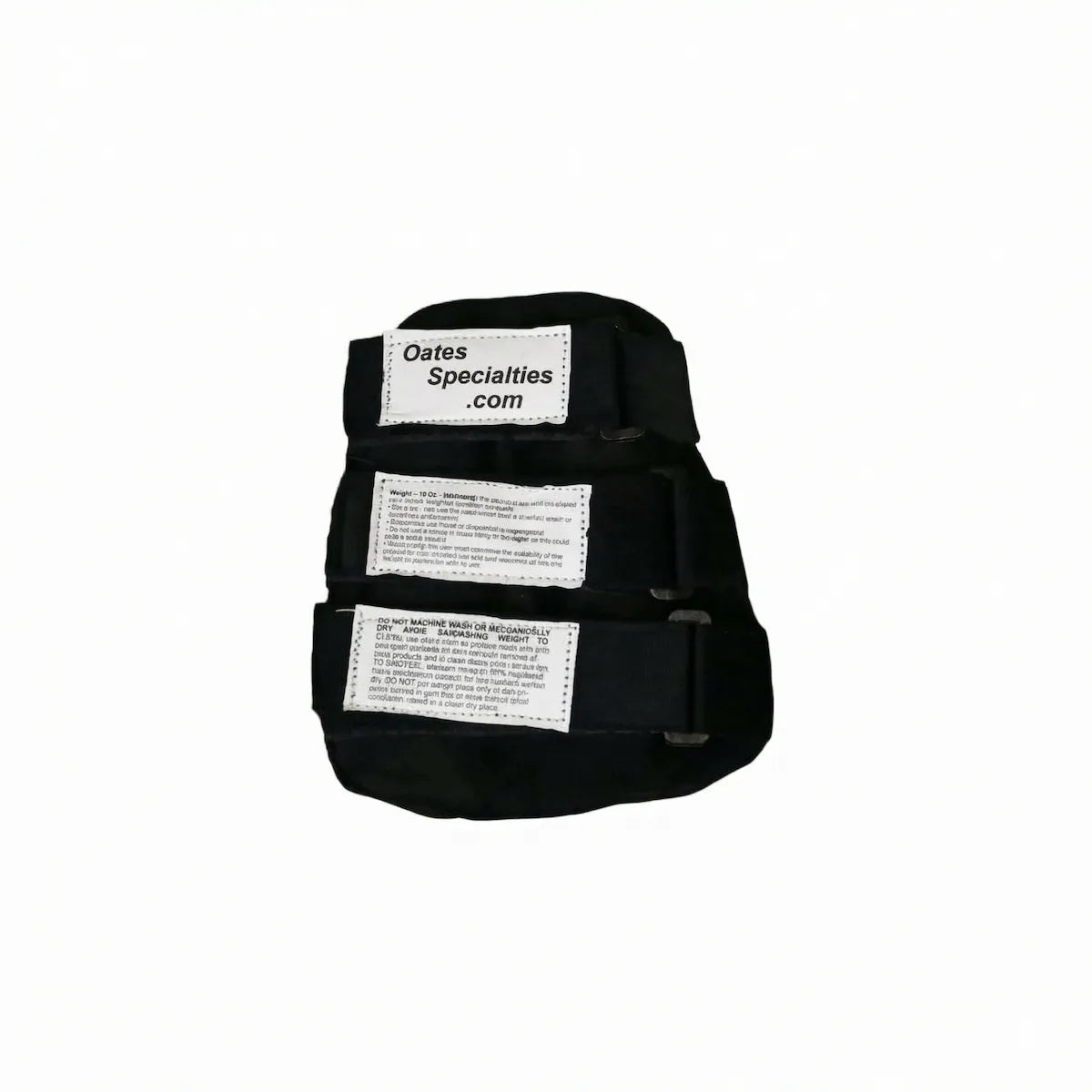 TAP® Weighted Forearm Sleeve rear view showing the 16-ounce wearable training tool with three adjustable straps for in-season arm care and deceleration training.
