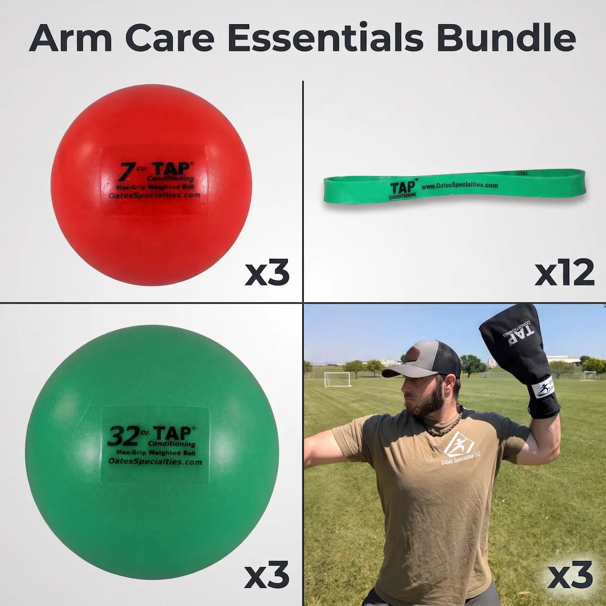 Products featured in the Arm Care Essentials Bundle