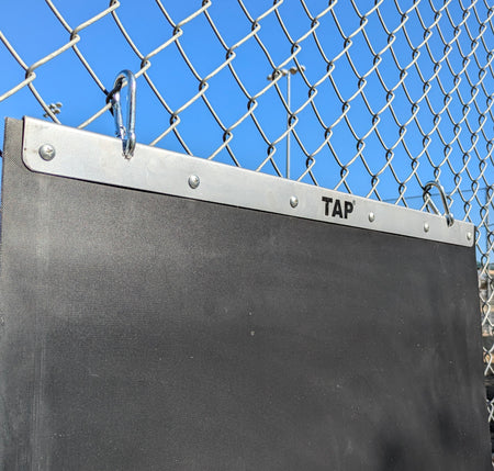 This is a close up of the TAP® Portable Plyo Mat showing the steel stiffener that really enhances the durability of the Portable Plyo Mat. 