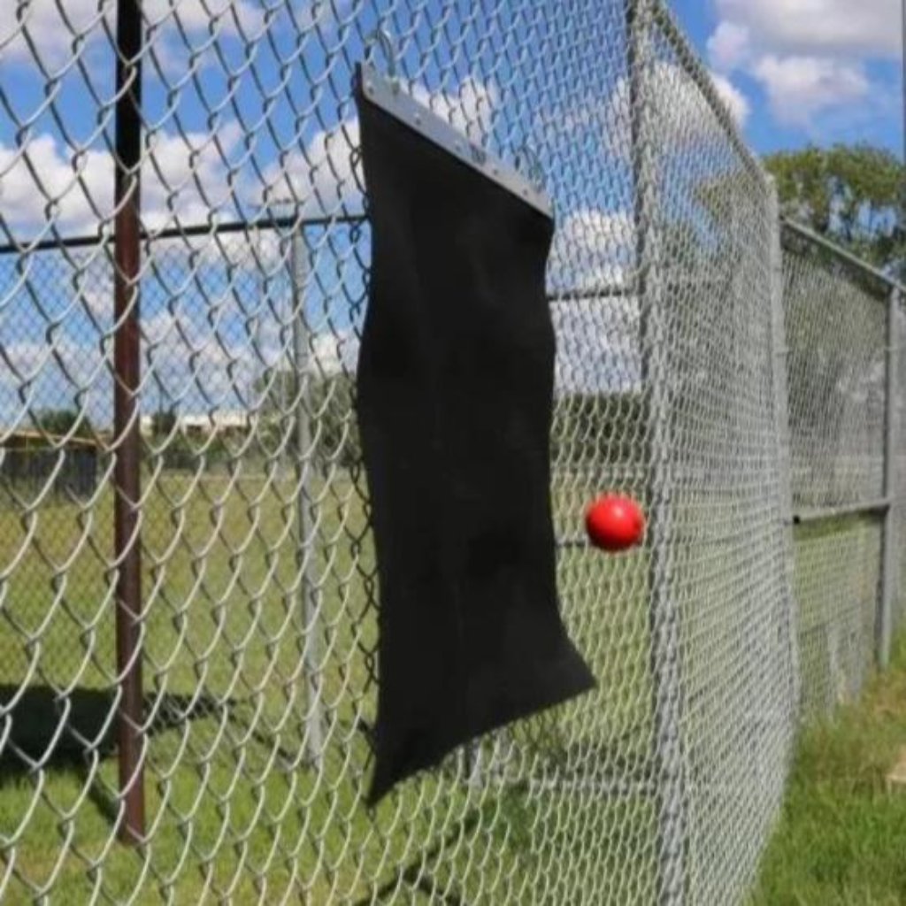 Plyo Mat is being hit by a 7oz Max-Grip Weighted Ball