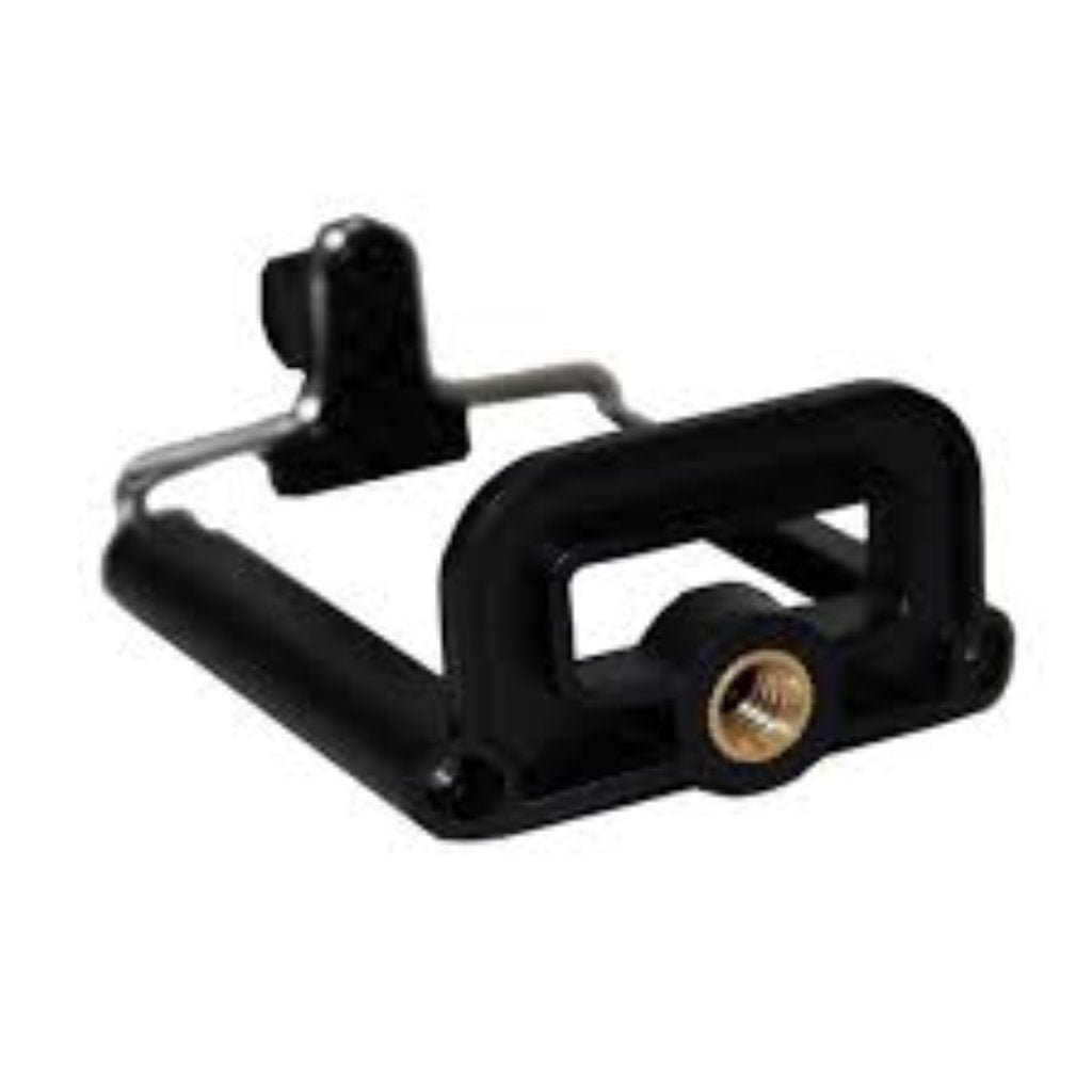 Universal mount securely holding the Ball Coach™ radar gun—ideal for stable, hands-free pitch speed tracking during training or gameplay.