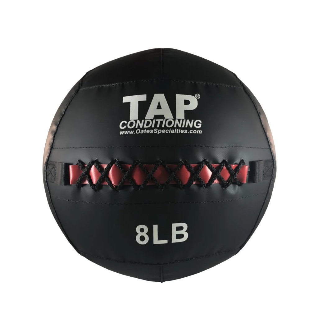 Soft Medicine Ball 8lb closeup. This is a popular choice for athletes looking improve core strength.