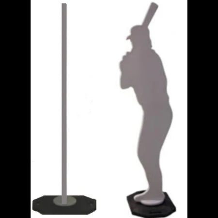 Designated hitter grey shown from the front and from the side to show the different angles of a baseball hitter