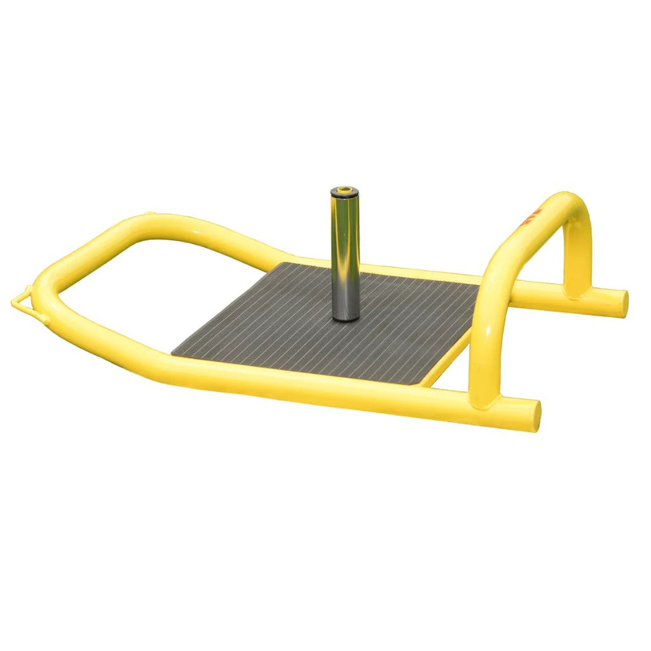 Durable steel resistance sled with powder-coated finish for strength training.