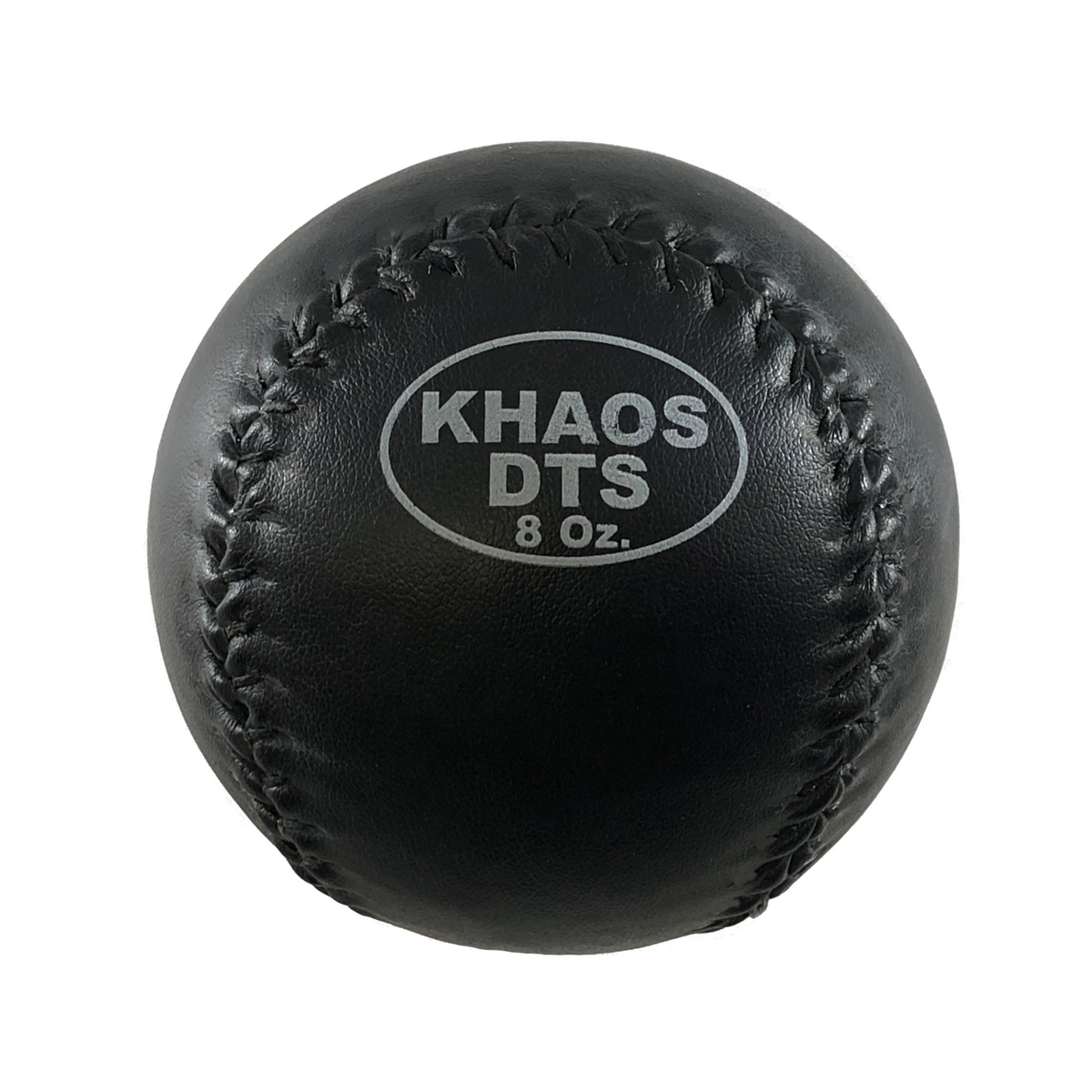 Close-up of the 8oz DTS Weighted Ball, showcasing its textured surface, durable construction, and optimal weight for precision training and grip control.
