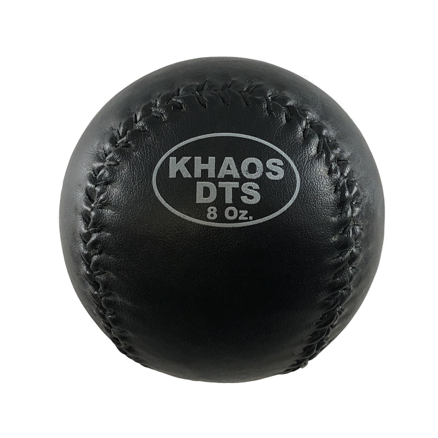 Close-up of the 8oz DTS Weighted Ball, showcasing its textured surface, durable construction, and optimal weight for precision training and grip control.