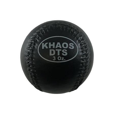 Close-up of the small-sized 3oz DTS Weighted Ball, highlighting its compact design, textured surface, and durability for precision training and grip control.