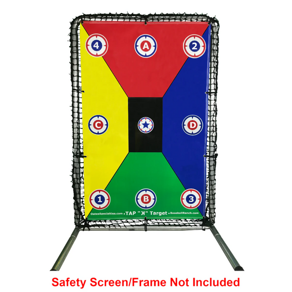 TAP® K Target – Multi‑Color Nine‑Point Pitching Target for Command, Differential Training, and Effective Velocity Work — alternate view