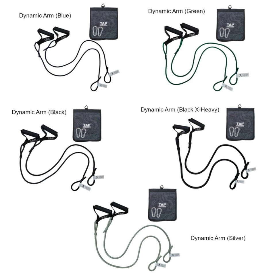 Dynamic Arm Tubing in different colors, blue, green, black, Black X-Heavy, Silver